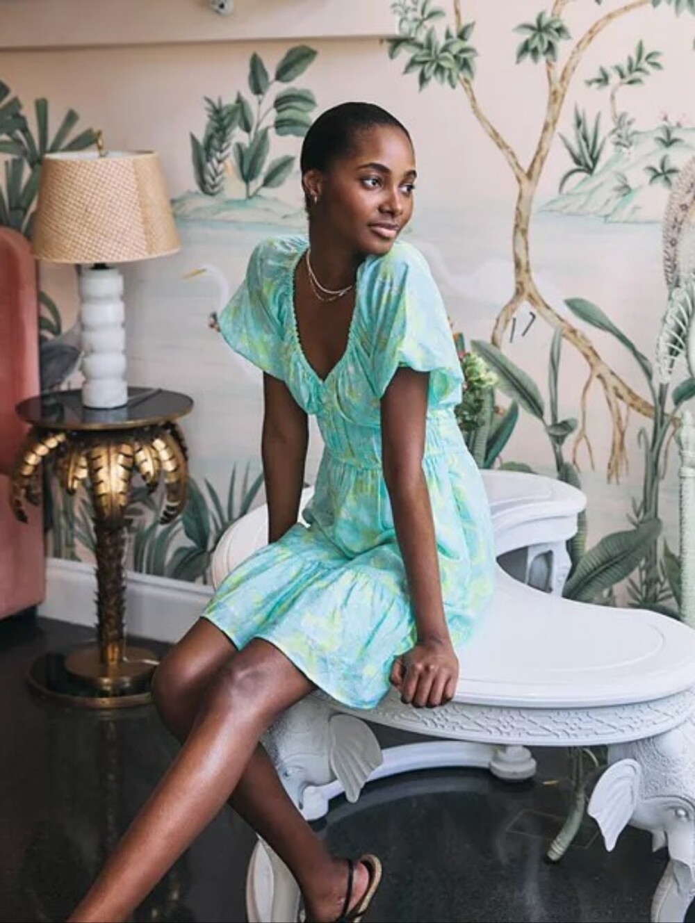 🆕️ Vineyard Vines Puff Sleeve Dress XL Resortwear Coquette Milk Maid Floral